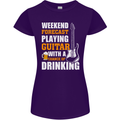 Guitar Forecast Funny Beer Alcohol Womens Petite Cut T-Shirt Purple