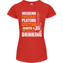 Guitar Forecast Funny Beer Alcohol Womens Petite Cut T-Shirt Red