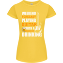 Guitar Forecast Funny Beer Alcohol Womens Petite Cut T-Shirt Yellow