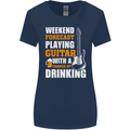 Guitar Forecast Funny Beer Alcohol Womens Wider Cut T-Shirt Navy Blue