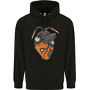 Guitar Heart Guitarist Acoustic Electric Childrens Kids Hoodie Black