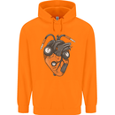 Guitar Heart Guitarist Acoustic Electric Childrens Kids Hoodie Orange
