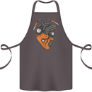 Guitar Heart Guitarist Acoustic Electric Cotton Apron 100% Organic Dark Grey