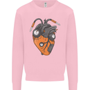 Guitar Heart Guitarist Acoustic Electric Kids Sweatshirt Jumper Light Pink