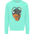 Guitar Heart Guitarist Acoustic Electric Kids Sweatshirt Jumper Peppermint