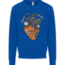 Guitar Heart Guitarist Acoustic Electric Kids Sweatshirt Jumper Royal Blue
