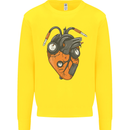 Guitar Heart Guitarist Acoustic Electric Kids Sweatshirt Jumper Yellow