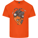 Guitar Heart Guitarist Acoustic Electric Kids T-Shirt Childrens Orange