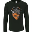 Guitar Heart Guitarist Acoustic Electric Mens Long Sleeve T-Shirt Black