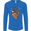 Guitar Heart Guitarist Acoustic Electric Mens Long Sleeve T-Shirt Royal Blue