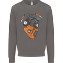 Guitar Heart Guitarist Acoustic Electric Mens Sweatshirt Jumper Charcoal