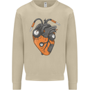 Guitar Heart Guitarist Acoustic Electric Mens Sweatshirt Jumper Sand