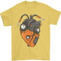 Guitar Heart Guitarist Acoustic Electric Mens T-Shirt Cotton Gildan Yellow