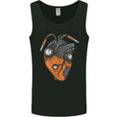 Guitar Heart Guitarist Acoustic Electric Mens Vest Tank Top Black
