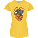 Guitar Heart Guitarist Acoustic Electric Womens Petite Cut T-Shirt Yellow