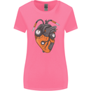 Guitar Heart Guitarist Acoustic Electric Womens Wider Cut T-Shirt Azalea