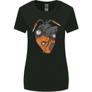 Guitar Heart Guitarist Acoustic Electric Womens Wider Cut T-Shirt Black