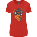 Guitar Heart Guitarist Acoustic Electric Womens Wider Cut T-Shirt Red