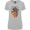 Guitar Heart Guitarist Acoustic Electric Womens Wider Cut T-Shirt Sports Grey