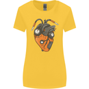Guitar Heart Guitarist Acoustic Electric Womens Wider Cut T-Shirt Yellow