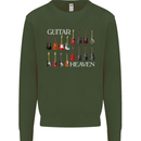 Guitar Heaven Collection Guitarist Acoustic Kids Sweatshirt Jumper Forest Green