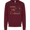 Guitar Heaven Collection Guitarist Acoustic Kids Sweatshirt Jumper Maroon