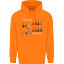 Guitar Heaven Collection Guitarist Acoustic Mens 80% Cotton Hoodie Orange