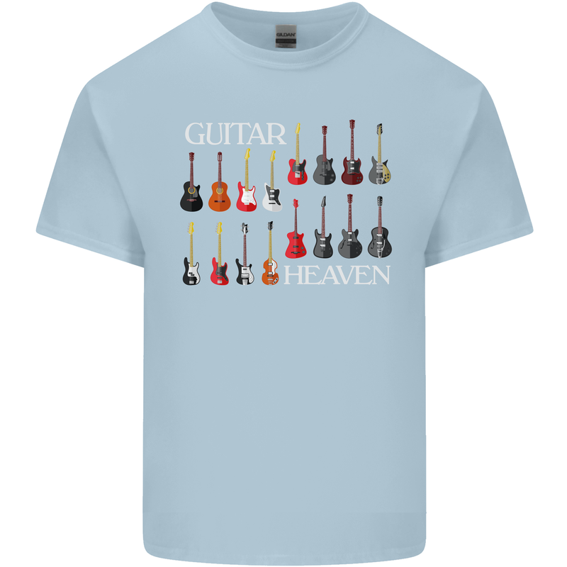 Guitar Heaven Collection Guitarist Acoustic Mens Cotton T-Shirt Tee Top Light Blue