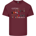 Guitar Heaven Collection Guitarist Acoustic Mens Cotton T-Shirt Tee Top Maroon