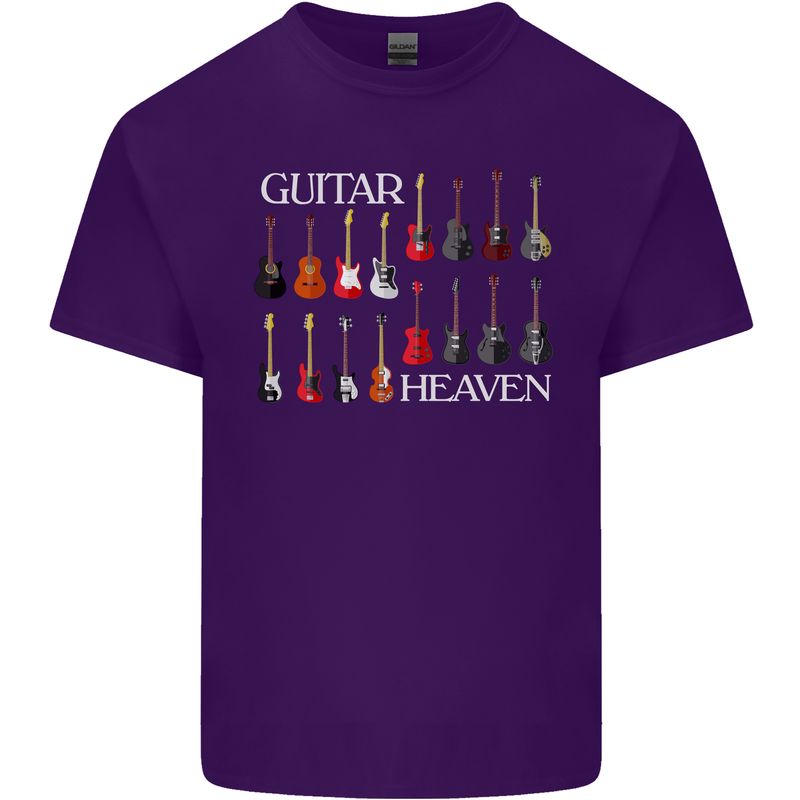 Guitar Heaven Collection Guitarist Acoustic Mens Cotton T-Shirt Tee Top Purple