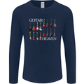 Guitar Heaven Collection Guitarist Acoustic Mens Long Sleeve T-Shirt Navy Blue