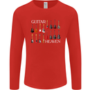 Guitar Heaven Collection Guitarist Acoustic Mens Long Sleeve T-Shirt Red
