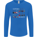 Guitar Heaven Collection Guitarist Acoustic Mens Long Sleeve T-Shirt Royal Blue