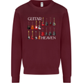 Guitar Heaven Collection Guitarist Acoustic Mens Sweatshirt Jumper Maroon