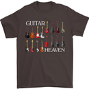 Guitar Heaven Collection Guitarist Acoustic Mens T-Shirt Cotton Gildan Dark Chocolate