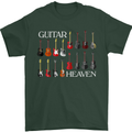 Guitar Heaven Collection Guitarist Acoustic Mens T-Shirt Cotton Gildan Forest Green