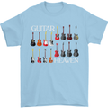 Guitar Heaven Collection Guitarist Acoustic Mens T-Shirt Cotton Gildan Light Blue