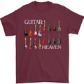 Guitar Heaven Collection Guitarist Acoustic Mens T-Shirt Cotton Gildan Maroon