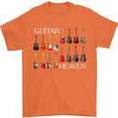 Guitar Heaven Collection Guitarist Acoustic Mens T-Shirt Cotton Gildan Orange