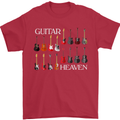 Guitar Heaven Collection Guitarist Acoustic Mens T-Shirt Cotton Gildan Red