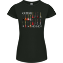 Guitar Heaven Collection Guitarist Acoustic Womens Petite Cut T-Shirt Black