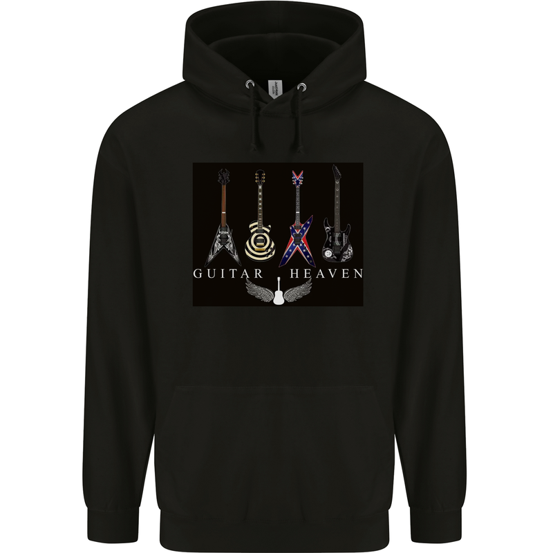 Guitar Heaven Guitarist Electric Acoustic Childrens Kids Hoodie Black