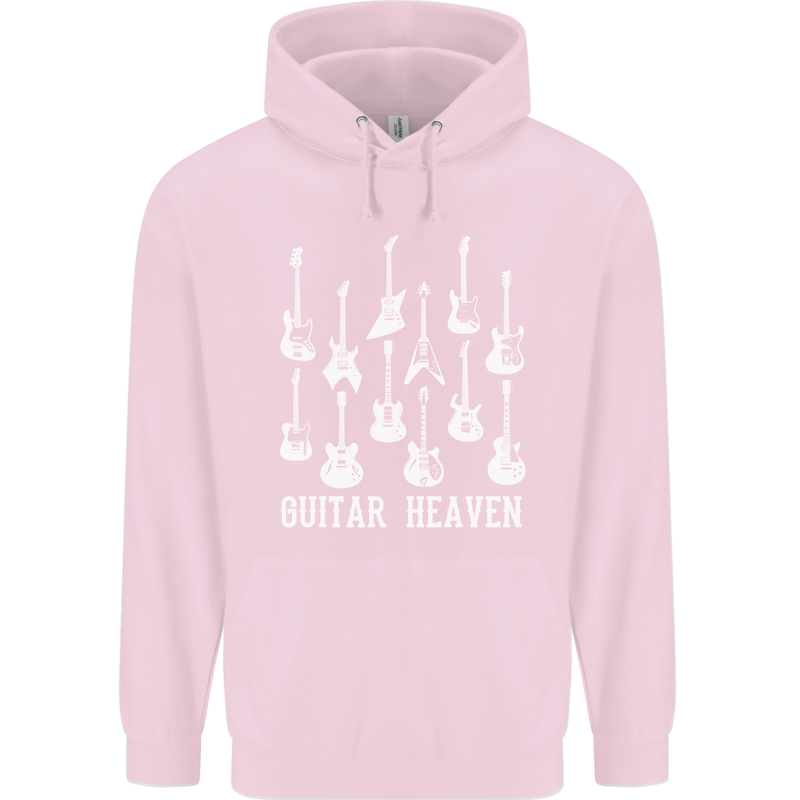 Guitar Heaven Guitarist Electric Acoustic Childrens Kids Hoodie Light Pink