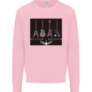 Guitar Heaven Guitarist Electric Acoustic Kids Sweatshirt Jumper Light Pink