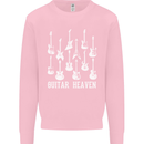 Guitar Heaven Guitarist Electric Acoustic Kids Sweatshirt Jumper Light Pink
