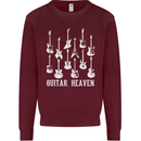 Guitar Heaven Guitarist Electric Acoustic Kids Sweatshirt Jumper Maroon
