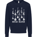 Guitar Heaven Guitarist Electric Acoustic Kids Sweatshirt Jumper Navy Blue