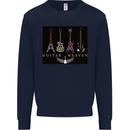 Guitar Heaven Guitarist Electric Acoustic Kids Sweatshirt Jumper Navy Blue
