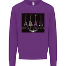 Guitar Heaven Guitarist Electric Acoustic Kids Sweatshirt Jumper Purple