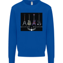 Guitar Heaven Guitarist Electric Acoustic Kids Sweatshirt Jumper Royal Blue